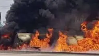GAS EXPLOSION OUTSIDE REDEMPTION CAMP LAGOS IBADAN EXPRESS WAY