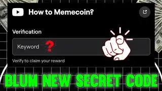 How to Memecoin? Blum New Youtube Code | Memecoin Code For Blum | Blum Airdrop Code