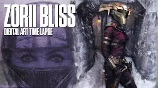 Zorii Bliss - Star Wars - Digital Art Time Lapse