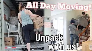MOVING INTO OUR NEW HOUSE! MOVING VLOG | UNPACK & ORGANIZE WITH US