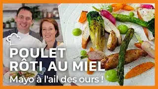 Poulet rôti et mayo à l'ail des ours avec Bleu-Blanc-Coeur !