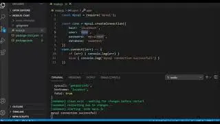 mysql connection or how to connect database with  nodejs