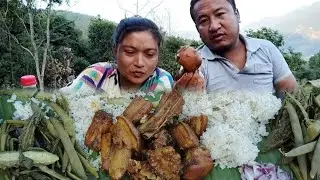 Eating pork curry with wife||kuki couple mukbang||Sponsor by,Rev Jampee Gangte& family