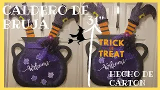 COMO HACER UN CALDERO DE BRUJA CON CARTON (HAPPY HALLOWEEN)