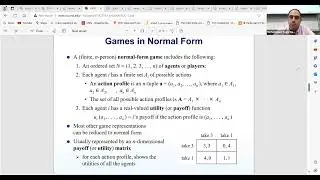 Lesson 5: Computational Game Theory by Mohammad Hajiaghayi: Normal Form Games