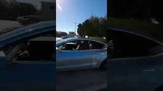 Flew my drone through a Tesla #fpv