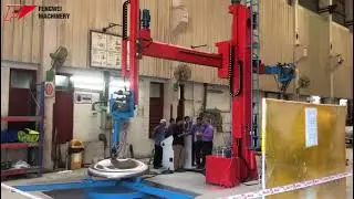 Column and Boom with polishing head or welding head, equip with WELDING ROTATOR