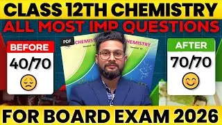 12TH CHEMISTRY COMPLETE MOST IMP QUESTION FOR BOARD EXAM 2026 | ALL CHAPTERS INCLUDED | JR COLLEGE |