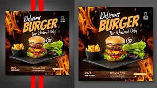 Adobe Illustrator | Food Social Media Banner Templates | Adobe Tutorial Design