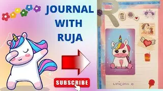 Unicorn journal with me | Amazing journal | mini journal with me | Asmr | Relaxing