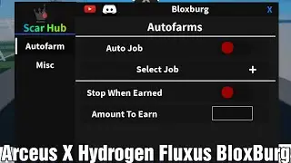 Arceus X Hydrogen Fluxus BloxBurg Scar Hub Script