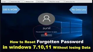 How To Reset Forgotten Password In Windows 10 Without Losing Data | Without Disk & USB from Command