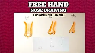 How to draw Nose  || Free Hand Nose Drawing  || Fashion illustration