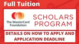 Mastercard Foundation Scholarship