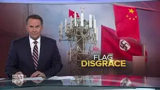 Chinazi flags in Kyabram