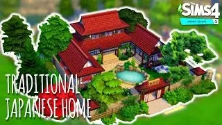 Traditional Japanese Home || The sims 4 snowy escape || Speed Build - NO CC