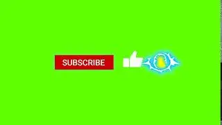 YouTube like subscribe Bell icon buttons green screen.end screen.