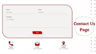 Responsive Contact Us Page using Html and Css