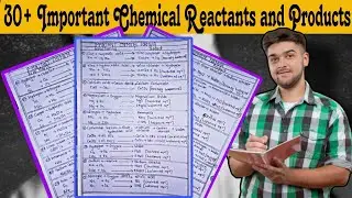 30+ Important Chemical Reactants and Products for classes 7,8,9 and 10 || Science