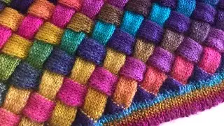 ENTRELAK Örgü Yapımı- Sepet örgü- Entrelac örgü 🧶 