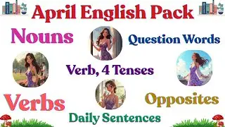 Learn English for Beginners 🔥 Verbs, Tenses, Questions & Daily Sentences Practice (April Recap)