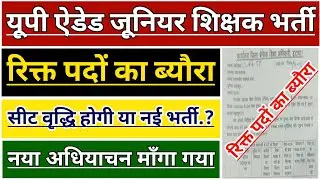 UP JUNIOR TEACHER VACANCY LATEST NEWS | UP AIDED JUNIOR SHIKSHAK BHARTI GO | UP JUNIOR SUPERTET 2021