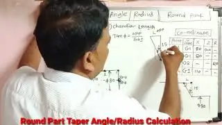 Taper Radius With Angle cnc programming | cnc radius calculation | Taper Angle & Radius 