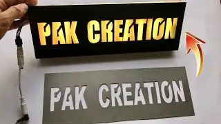 How To Make a Steel Name Plate DIY | RGB led light