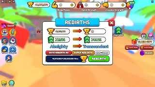сделал super rebirth в arm wrestle simulator в роблокс
