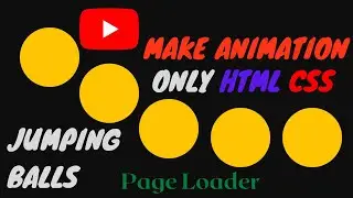make animation using html css only || make page loader