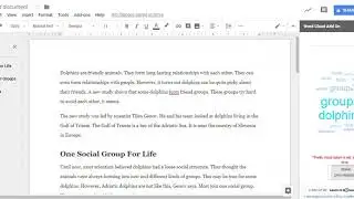 Word Cloud Generator Google Doc Add on