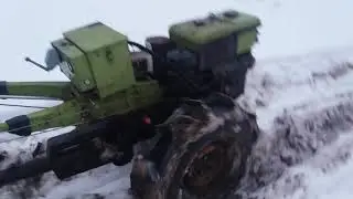 Грунтозацепы на тяжёлый мотоблок. Испытания  по бездорожью