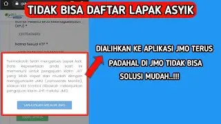 Tidak bisa daftar lapak asyik di alihkan ke aplikasi jmo terus gimna ? Ini solusi mudahnya..!!!