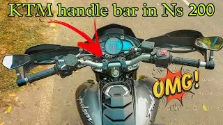 Ktm duke 200 handle bar in Ns 200 bs6 || handle bar installation|| modification||