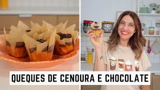 Queques de cenoura com recheio cremoso de chocolate
