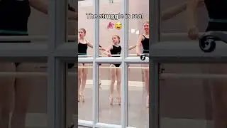 The first time you stand up on pointe shoes 😣🩰 
