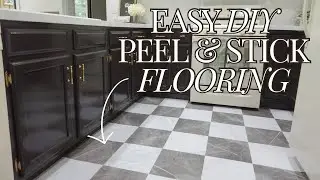 Easy + Affordable DIY Flooring | Peel & Stick Tile | Hot Mess Lake House Renovation