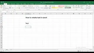 How to rotate text in excel