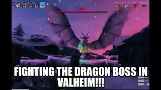Fighting The Dragon Boss in Valheim!!!