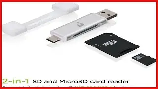 IOGEAR USB-C 2-in-1 SD Card Reader - w/USB Type A - SDXC - SDHC - SD - MMC - RS-MMC - Micro SDXC