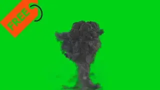 Green screen effect with sound - Bomb explosion - Copyright free