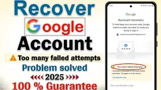 too many failed attempts gmail problem solve | gmail account recovery too many failed attempts |
