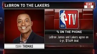 Isiah Thomas on LeBron James signing 4-year deal with the Lakers | NBA GameTime | July 1, 2018