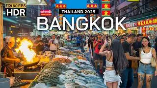 🇹🇭 4K HDR | Bangkok's Chinatown | The best street food in the world | Full Walking Tour