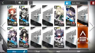 [Arknights] WR-9 Low Rarity 4 Ops + 4* Supporter Knights 3 Ops