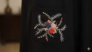 Hand embroidery/ Brazilian embroidery/ bullion rose embroidery for dress/ 3D embroidery design