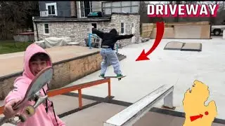 MY FRIEND BUILT SKATEPARK AT HIS HOUSE!! *1 OF1 IN MICHIGAN*