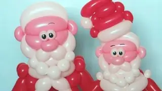 Santa Claus head of balloons (Subtitles)