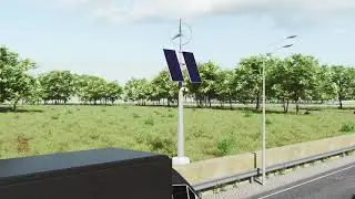 Turbine animation on the highway 01