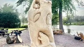 Maple Stump Transformation - Wood Carving